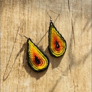 Native Cora Artisan Beaded Earring Set